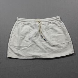 Madewell Cream Mini Skirt with Drawstring